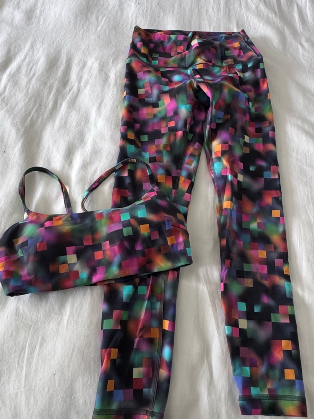 lululemon athletica Multicolor Pixel-Pattern Sports Set